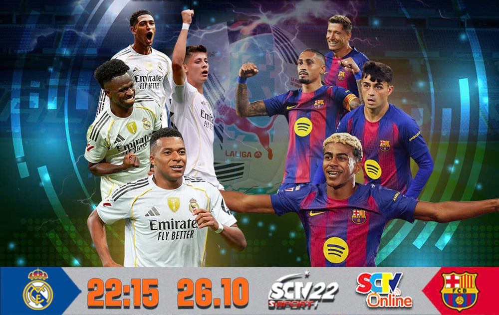Lịch thi đấu bóng đá hôm nay 26/10: Trực tiếp Kinh điển Real Madrid vs Barcelona - Ảnh 1. Lịch thi đấu bóng đá hôm nay